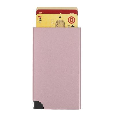 China BOSHIONCASE Fashion Pop Up Slim Alloy Card Wallets Customized Aluminum RFID Card Holder Credit Card Case Pop Up for sale