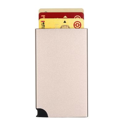 China BOSHIONCASE Fashion Metal Credit Card Rfid Clip Blocking Slim Aluminum ATM Card Holder Wallet Card Wallet for sale