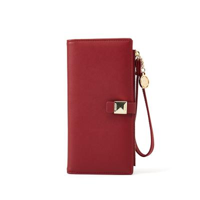 China Waterproof New Styles Fashion Phone Strap Ladies Wallet PU Leather Bifold Purse Multi Card Wallet for sale