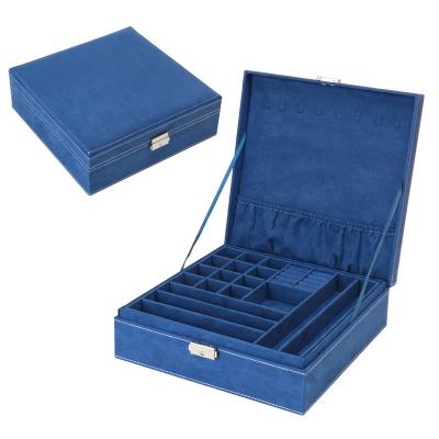 China Agriculture BMD Luxury Gift Item Velvet Jewelry Box With 2 Layers Best Selling Commodities 2021 In USA Amazon R039-N19Cb for sale