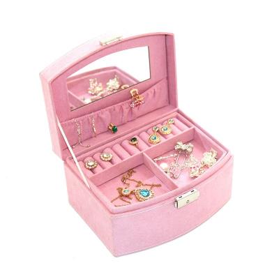 China Agriculture BMD Pink Color Jewelry Storage Box With Small Travel Jewelry Box Best Gift For Mothers Day - R042c for sale