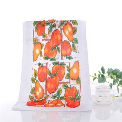 China High Quality Absorbent Soft Knitted Microfiber Rectangle Printed Tea Towels For Kitchen And Home for sale