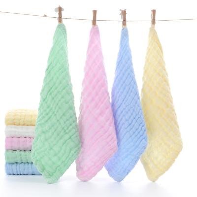 China Luxury 100% Organic Cotton Baby Towel Gauze Newborn Sweater Place Towel Safe For Kids Rotating Bath Towels And Wash Cloth Set For Baby for sale