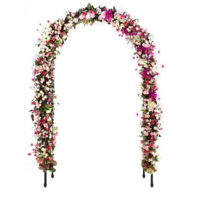 China Viable Silk Flower Wisteria Vine Rattan Silk Hanging Garland Artificial Flowers For Garden Arch Outdoor Wedding Floral Decor for sale