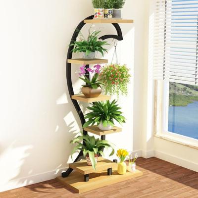 China CLASSIC Multi-Layer Wrought Iron Flower Rack Floor Plant Indoor Rack for sale