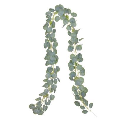 China Eucalyptus Home Silk Vines Decoration Artificial Eucalyptus Garland for sale