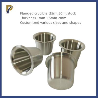 China Laboratory Analysis Zirconium Crucible With Rims Molten Precious Metal Zr702 Crucible for sale