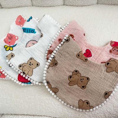 China Wholesale Hot Selling Washable Baby Drooling and Teething Baby Bibs Kids Cotton Bibs for sale