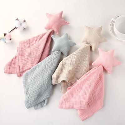 China Cute Portable Saliva Towel Newborn Doll Moon Star Cartoon Bandana Baby Comforter Blankets Infant Blankets for sale