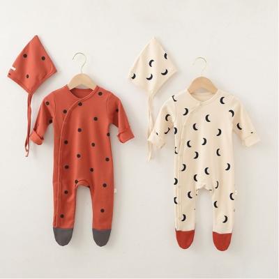 China Wholesale Anti Shrink Baby Clothes Christmas Long Sleeve Cute Cotton Baby Overalls With Hat Christmas Baby Dress Set for sale