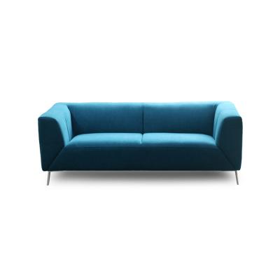 China 2022 China Hot Sale Comfortable Living Room Furniture Blue Fabric Velvet Leisure Sofa for sale