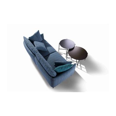 China 2022 Most Popular Simple Style Comfortable Light Leisure European Cotton&flax Blue Luxury Modern Living Sofa for sale