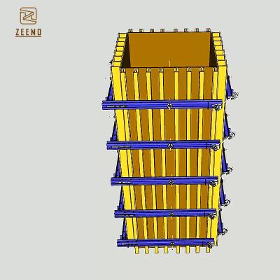 China Can support 80KN / sqm ZEEMO large size column assembly formwork for sale