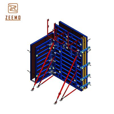 China ZEEMO Q355 Lumber Free Building Steel Frame Concrete Formwork Column Modular Formwork System For Concrete With Birch Plywood for sale