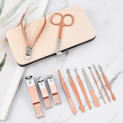 China Multifunctional 12 PCS Stainless Steel Nail Clipper Set Eco-friendly Portable Cosmetology Manicure for sale