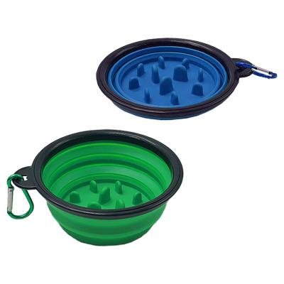 China Viable Pet Bowls and Slow Feeders Silicone Feeding and Collapsible Travel Portable Cats and Dogs Silicone Water Bowl for Dogs Round 7-10days for sale