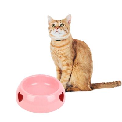 China Wholesale High Quality Viable Biodegradable Eco-Friendly Heart Shaped Hollow Bowl Pet Cat And Dog Plant Fiber For Food And Water for sale