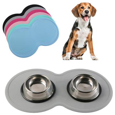 China Waterproof Dog Cat Pet Food Mats Tray - Non Slip Silicone Dog Cat Bowl Mats Placemat Wholesale Viable - Dog Pet Cat Feeding Mat for sale