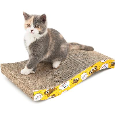 China Cat Scratcher Cardboard Scratch Pad Viable With Premium Scratch Textures Design Durable Work Area Reversible for sale