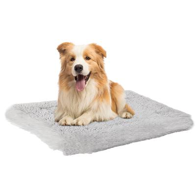 China Travel Dog Bed Mat Long Plush Soft Crate Padded Washable Anti-Slip Mattress For Large Small Medium Dogs And Cats Kennel Protection for sale