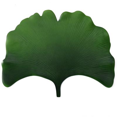 China Eco-friendly Sustainable Waterproof EVA Ginkgo Shape Green Color Square Carpet for sale