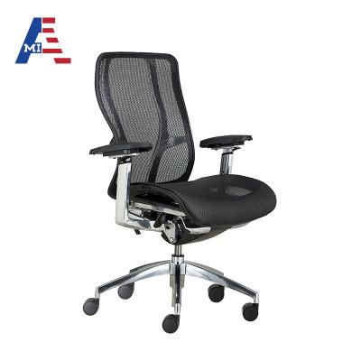 China MIA Adjustable Height (Height) Adjustable Furniture Full Black Mesh Ergonomic Office Rotation Chair for sale