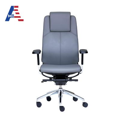 China (Size) MIA Modern Design Office PU Adjustable Leather Executive Rotating Ergonomic Chair for sale