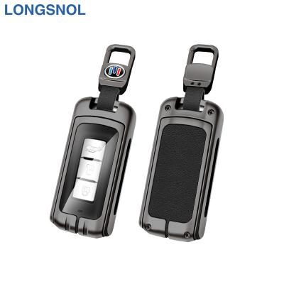 China High Quallity LONGSNOL Cowhide Car Keys Bag Cover Keychain Car Key Case For Mitsubishi Car Key Accessories for sale