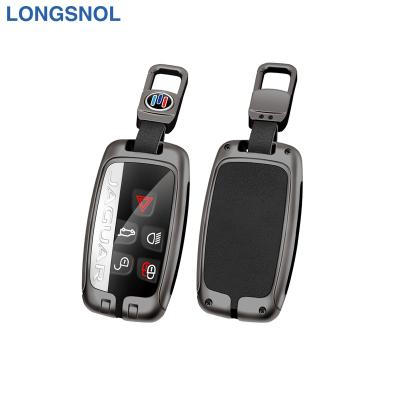 China High Quallity LONGSNOL Car Keys Bag Cover Keychain Cowhide Car Key Case For Jaguar Car Key Accessories for sale