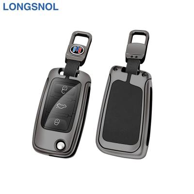 China High Quallity LONGSNOL Cowhide Car Keys Bag Cover Keychain Car Key Case For Jetta Car Key Accessories for sale