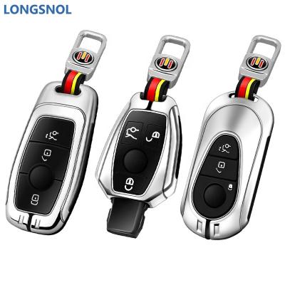 China High Quallity LONGSNOL Silastic Car Key Case For Mercedes Benz Cover Keychain Keys Bag Car Key Accessories High Quality for sale