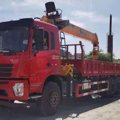 China TRUCK CRANE 6x4 Truck Crane Mounted Telescoping Hydraulic Boom Crane With 12 Ton Boom Truck Crane for sale