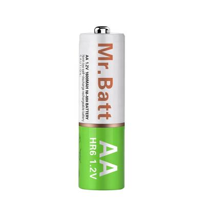 China High Quality Long Life Cycle 1.2V Grade A Rechargeable Ni MH AA 1600mAh Nickel Metal Hydride Battery for sale