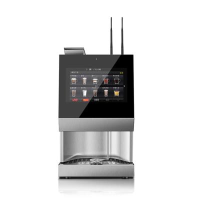 China Smart Automatic Touch Screen Black Coffee Machine Office and Restaurant Silver Bean Cup Coffee Machine for sale