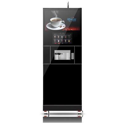 China Commercial metal steel instant coffee espresso coffee vending machine with cash&coin operator accept for sale