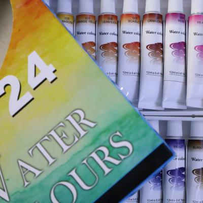 China Art Painting /Drawing Aluminum Tube Watercolor Paint Set 12ml for sale