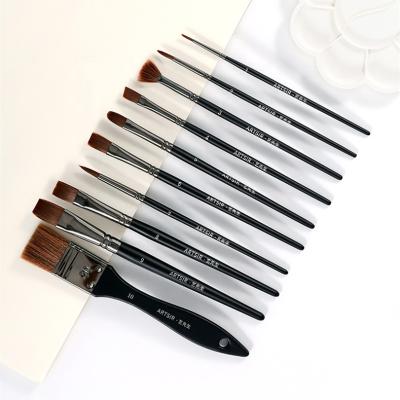 China Art Painting Customized Size Flat Logo Brush for sale