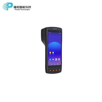 China Handheld PDA 2D barcode scanner handheld terminal with 58mm label printer for sale