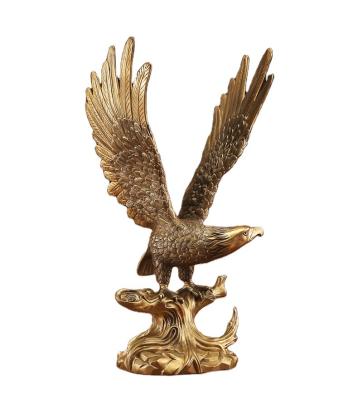 China China Fengshui Hawk Statue Brass Eagle Ornament Chinese Traditional Handwork Decoration Crafts for sale