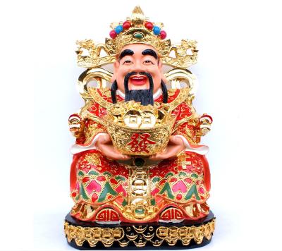 China Genuine China Buddha Zhaocai Wen God of Wealth Buddha Ornaments Resin Painted Crafts for sale