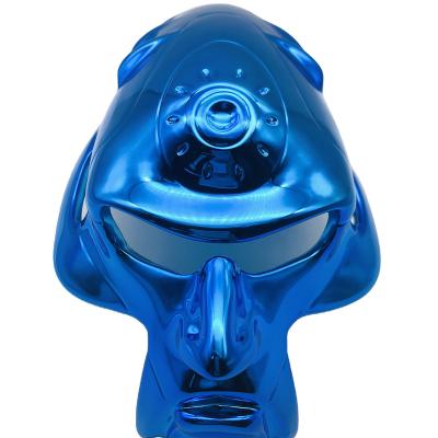 China Europe Design 3D Poly Resin Cool Blue Metallic Plated Sunglasses Show Bob Spike Head for sale