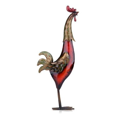 China Europe UME Home Decoration Ornaments Metal Decoration Crafts Tin Gifts Colored Rooster Iron Crafts for sale