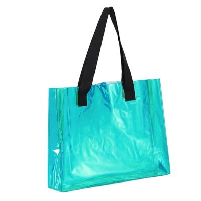 China PVC blue plastic transparent women Tote Bag Women Handbags Print best lake simple and beautiful prices bag plastic handbag for sale