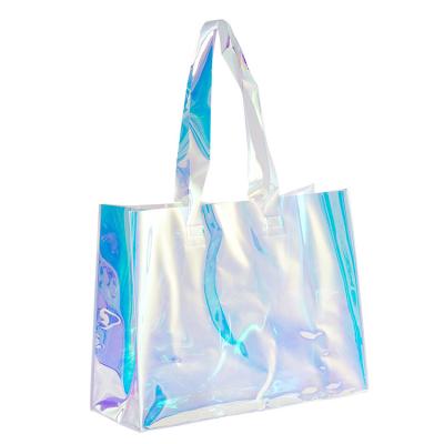 China Fashion Degradable Colorful PVC Handbag Shopping Bag Handbag PVC Material Is Fashionable And Convenient PVC Tote Bag for sale