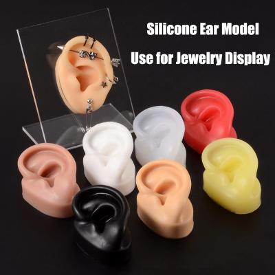 China FASHIONABLE Soft Silicone Ear Template Tattoo Practice Piercing Tools Ear Studs Acrylic Earring Display Tool Display Stand Kit Hot Sale for sale