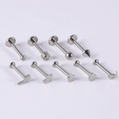 China FASHIONABLE G23 Flattening Titanium Labret Stud Flattening G23 Helix Ear Tragus Cartilage Lip Ring Body Piercing Easy To Low Wear for sale