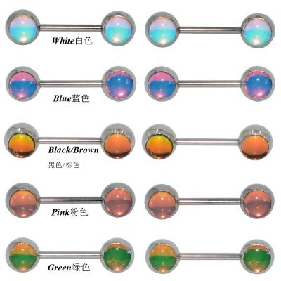 China Instant Epoxy Barbell Ring Fashion Body Piercing Jewelry Bling Blong Nipple Glitter Film Surgical Steel Nipple Bar FASHIONABLE for sale