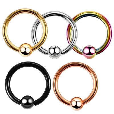 China CLASSIC 316L Stainless Steel Captive Bead Rings BCR Piercings Ear Tragus Nipple Navel Piercing Body Jewelry Wholesale for sale