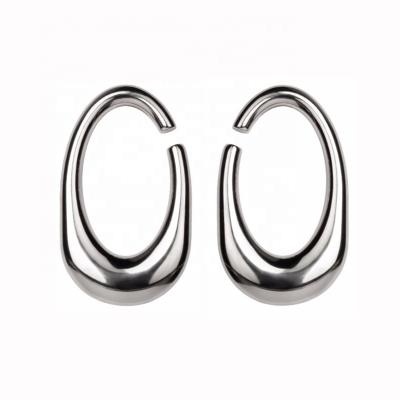 China Romantic Cool Heavy Cool Oval Tunnel Shape Lock Weight Stainless Steel Body Jewelry Fashion Piercing Unisex Gift 8mm for sale