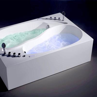 China 2 Meter Freestanding Hotel Bathtub Acrylic Constant Temperature Double Heating Massage Bathtub Spa for sale